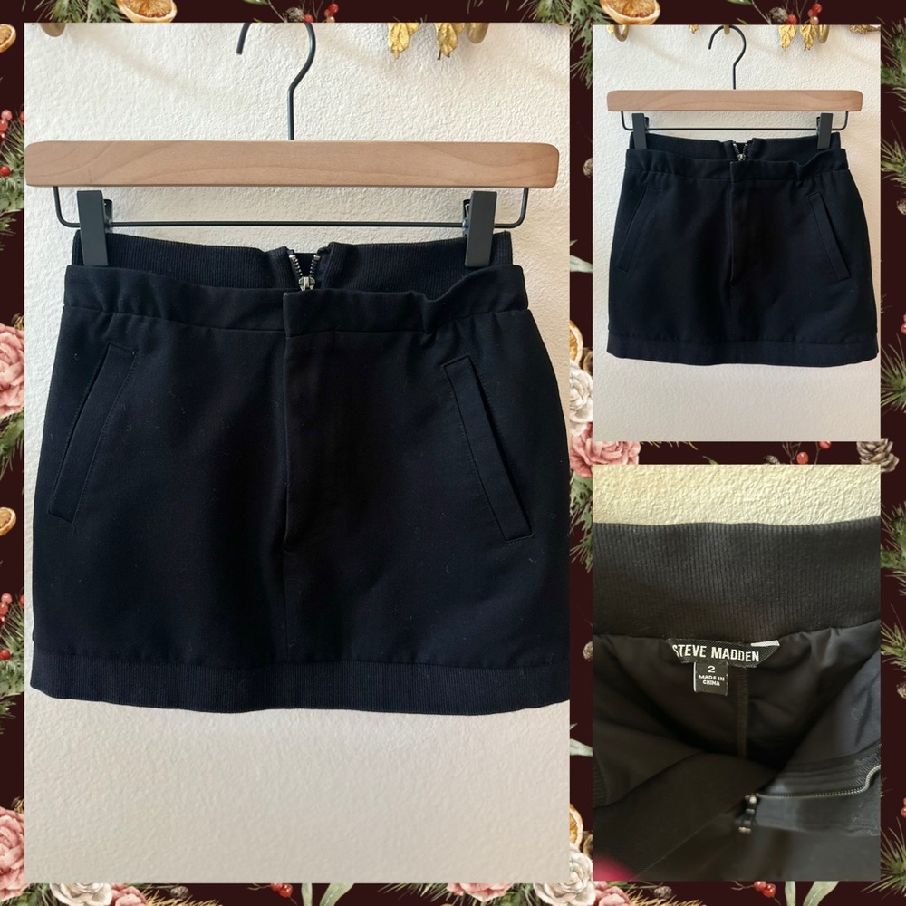 Steve Madden Black Mini Skort, size 2